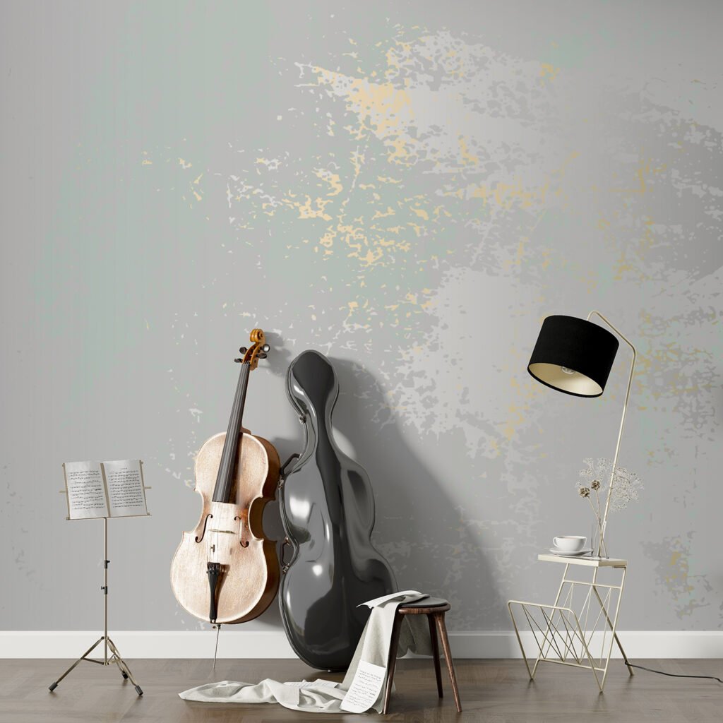 Removable Light Grey Color Texture Wall Murals