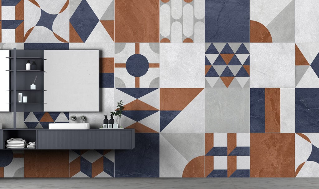 Multicolor Art Deco Terrazzo Wallpaper Mural