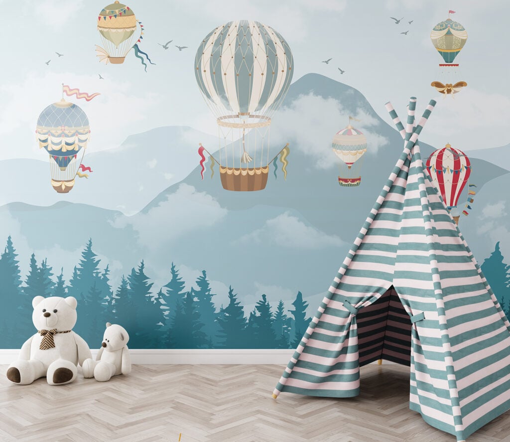 Fantasy Hot Air Balloons Wall Mural