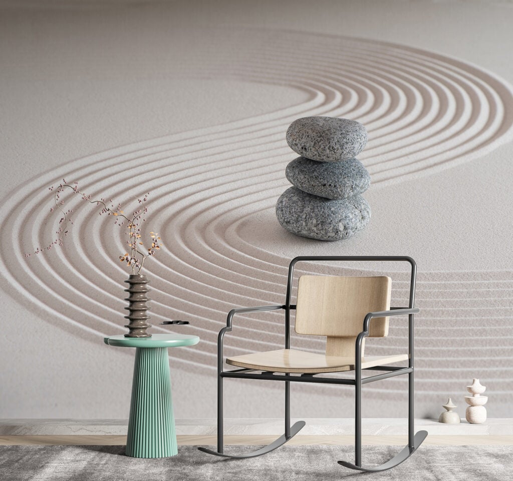 Zen Garden Stones Wall Mural