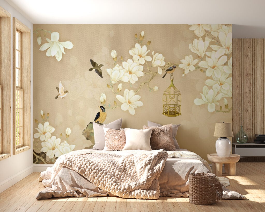 White Magnolia Flowers Wallpaper Murals