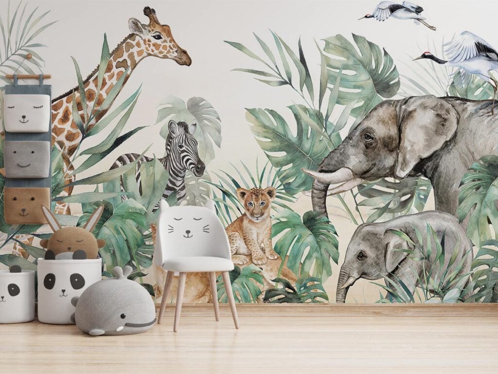 Safari Kids Room Wallpaper