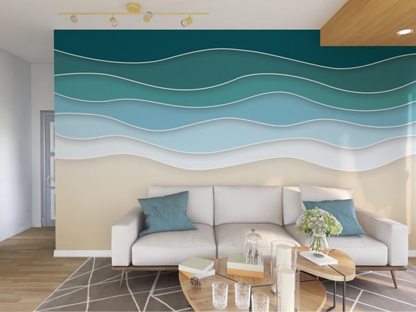 Ocean Embrace Layered Wall Mural