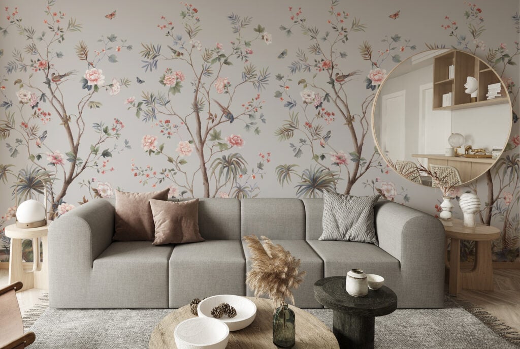 Chinoiserie Floral Wallpaper Mural
