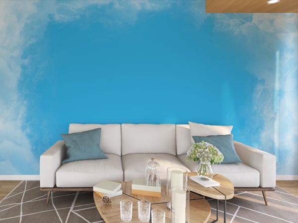 Sky Embrace Clouds Abstract Wall Mural
