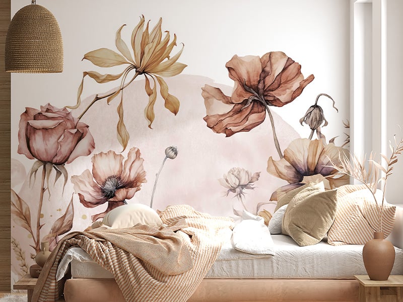 Vintage Floral Wall Mural