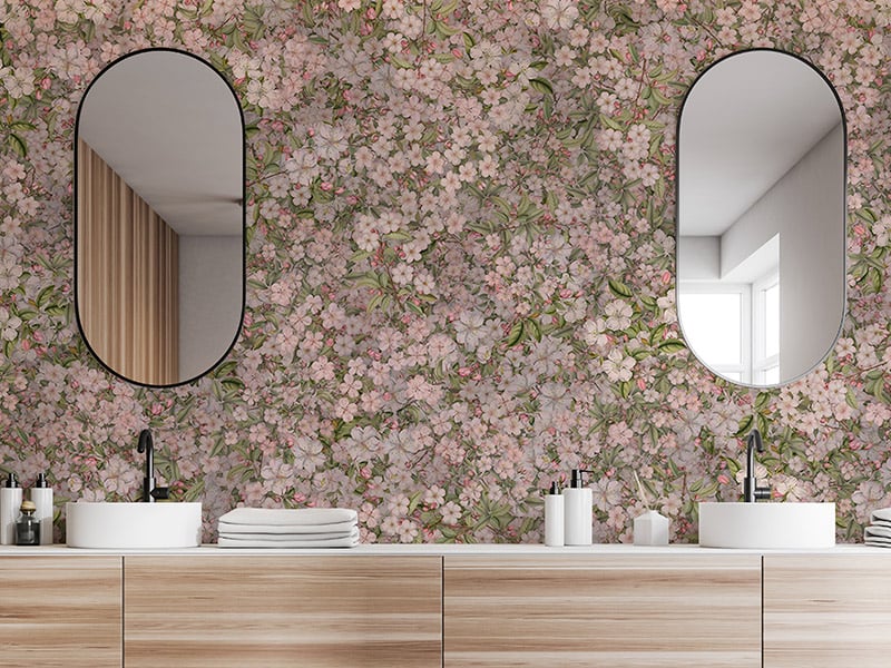 Cherry Charm Pastel Blossom Wall Murals