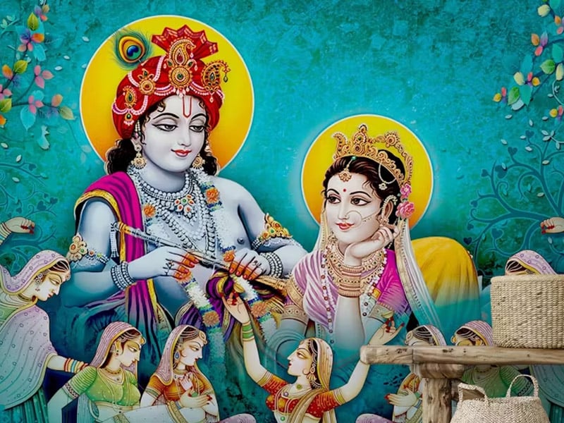 Radhe Krishna  Wall Mural