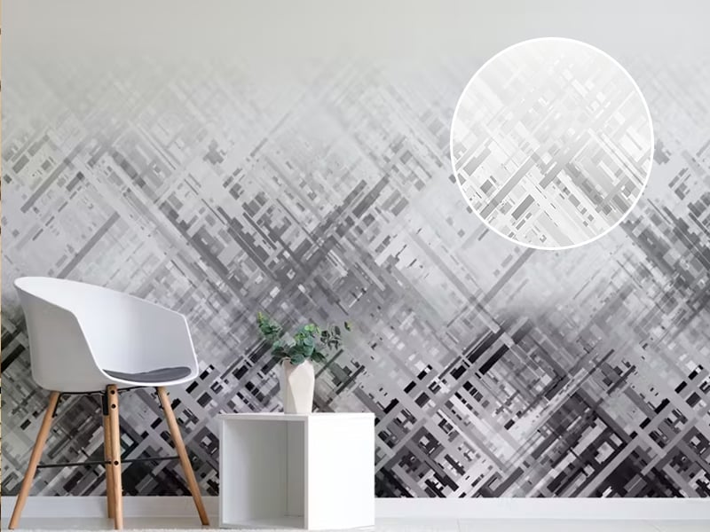 Abstract Diagonal Lines Wall Mural