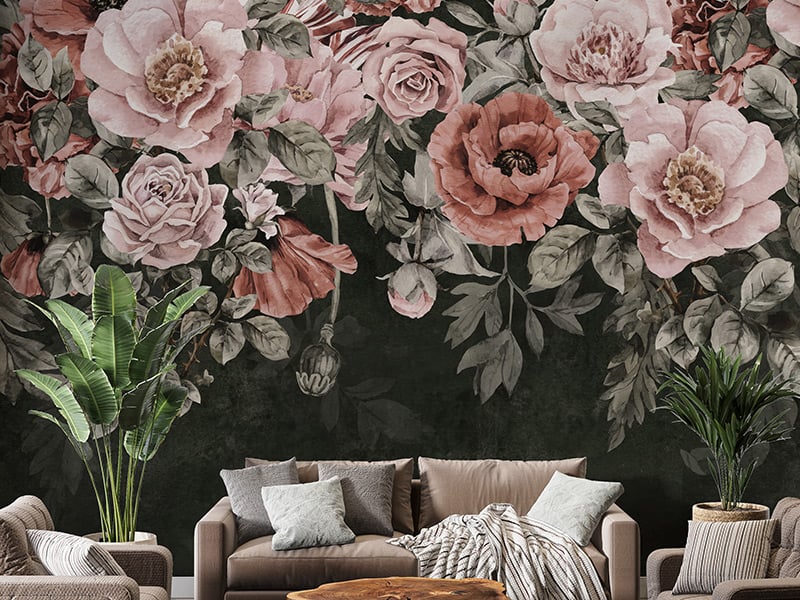 Colourful Roses Wall Mural