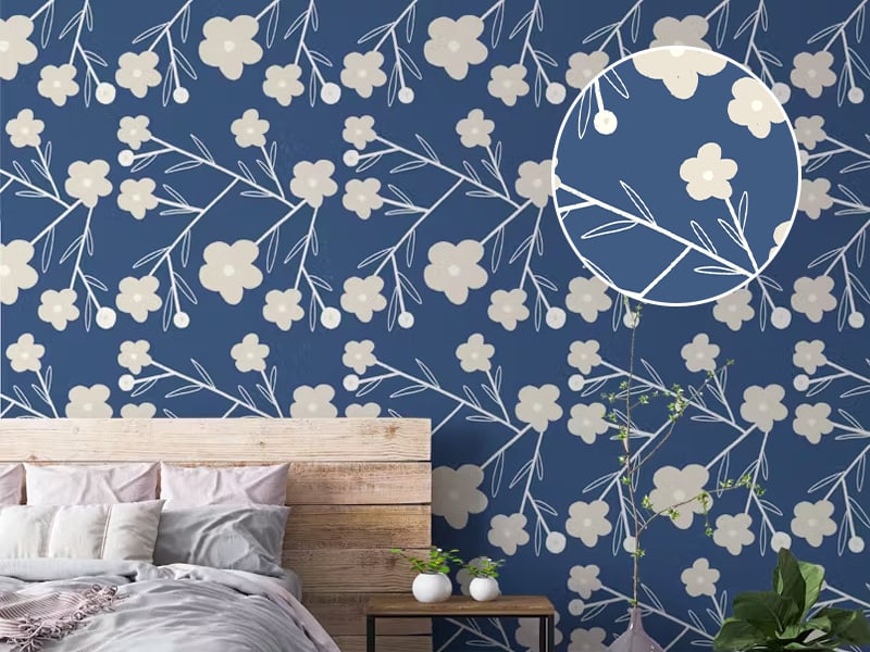 Contemporary Petal Weave wallpaper