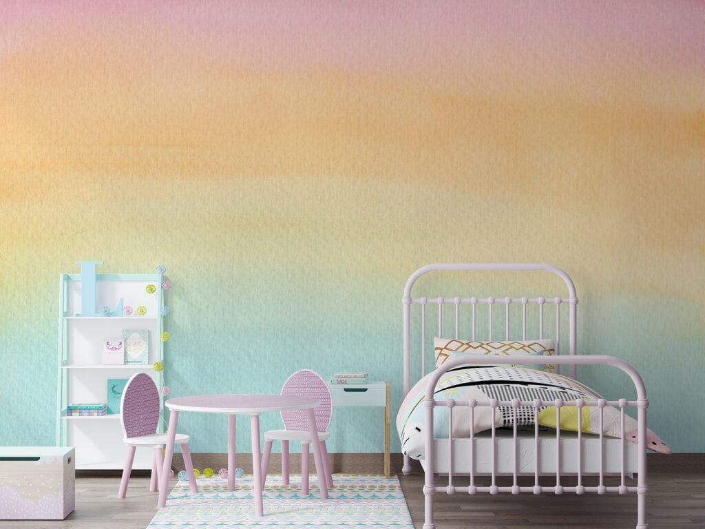 Pink and Blue Ombre Wallpaper