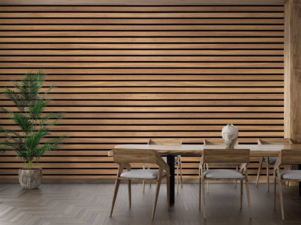 Stripes Wooden Wallpaper 